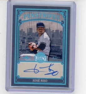 2025 LEAF BRONX LEGACY BASEBALL PENSTRIPES AUTOGRAPH #4/7 YANKEES Jose Rijo - Picture 1 of 2