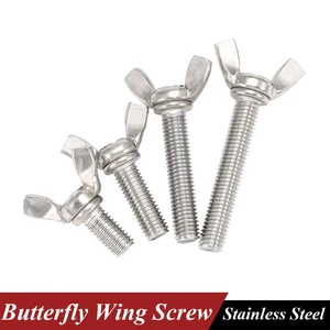 M3 M4 Butterfly Wing Screws Wing Bolts Thumb Screw A2 Stainless Steel All Sizes - Picture 1 of 28
