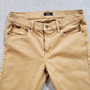Polo Ralph Lauren Tompkins Skinny Jean Women's 29 Khaki Beige Stretch Pant - Picture 1 of 12