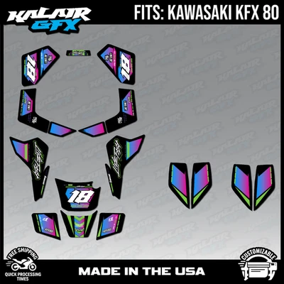 图形套件适用于川崎KFX 80 Rebel系列-洋红色 — 第 1/4 张图片