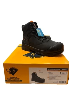 Herman Survivors Groundbreaker Mens Professional Series Black Boots Size 10.5 - Picture 1 of 1