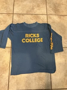 Vintage Ricks College BYU Idaho Jersey Tshirt Vikings 70s? Champion? - Picture 1 of 6