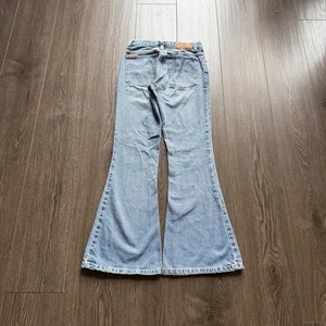 Vintage Y2K Mudd Jeans Flare Damen Größe 1 Light Wash Denim Bell Bottom Boot Cut - Bild 1 von 7