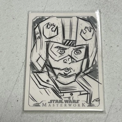 2015 Topps Star Wars Masterwork Luke Skywalker Sketch By Chris Raimo!!! 🔥 - Image 1 of 2