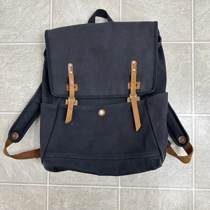 MAKR CARRY GOODS / Canvas & Horween Leder Rucksack blau - Bild 1 von 15