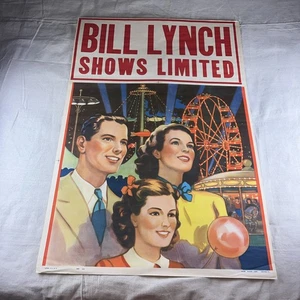 Bill Lynch (shows Limited) Vintage Poster Litho USA Globe Poster Corp Chicago Ill. - Bild 1 von 12