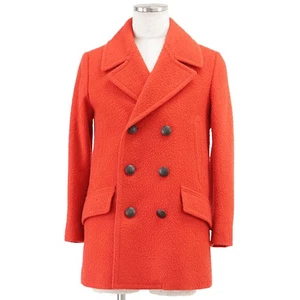 GUCCI Polyurethane-Coating Padded Peacoat Logo Quilted-lining Mens Size 46 Red - Picture 1 of 14