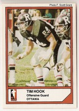 Tim Hook 1984 Jogo CFL card #40 Ottawa Rough Riders  Montana Grizzlies
