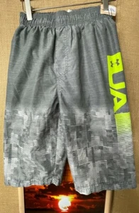 under armour youth L athletic shorts multi-color gray brief liner - Picture 1 of 5