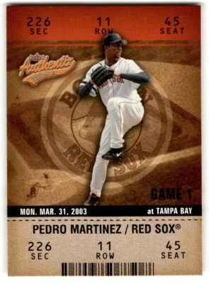 2003 Fleer Authentix Pedro Martinez #48 Boston Red Sox - Image 1 of 2