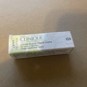 Clinique Pop Liquid Matte Lip Colour + Primer 06 Petal Pop New in Box - Picture 1 of 4