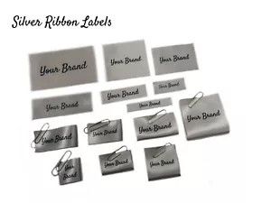 Personalised Custom Handmade Flat Folded Sew In Ribbon Fabric Clothes Labels - Picture 1 of 10