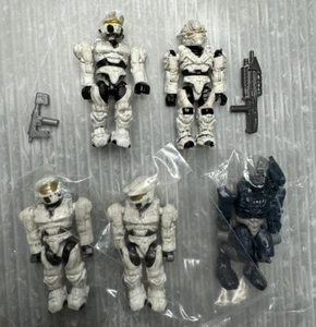 HALO Mega Bloks UNSC White FIGURE LOT/5 Rare 96805 Hayabusa Spartan Alien - Picture 1 of 14