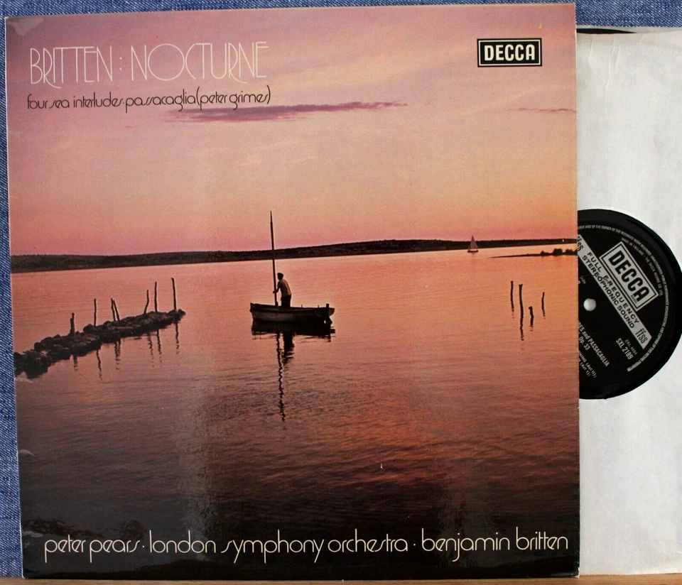 Britten (w Pears). Britten (Nocturne; Sea Interludes). Decca SXL 2189. NM - Image 1 of 1