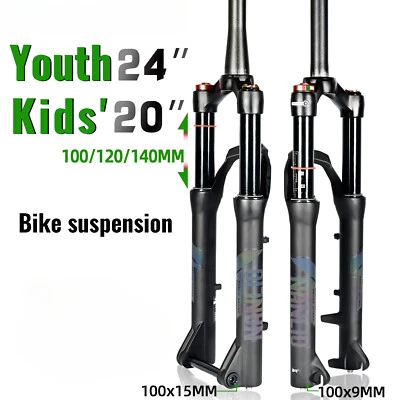 Mountain Bike Suspension Oil Gas Fork 20/24In Travel 100/120/140mm Shoulder Lock - Image 1 of 4