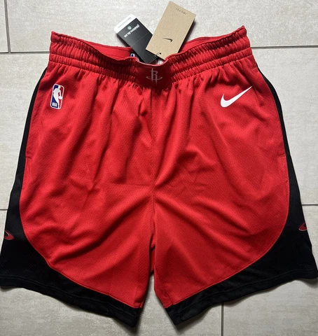 Nike NBA Houston Rockets Swingman Icon Red Basketball Shorts Size Large 38 Cover