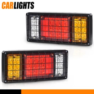 40 LED Tail Turn Signal Brake Reverse Lights Truck Trailer RV Camper Pair 10-30V - Picture 1 of 12