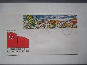 1989 MOZAMBIQUE FRELIMO CONGRESS FDC COVER - Bild 1 von 1