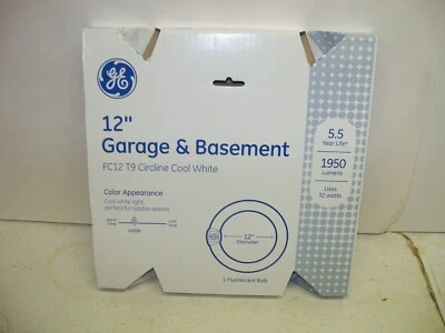 GE FC12 T9 12" Garage & Basement Cool White Fluorescent Circle Bulb Light New - Image 1 of 4