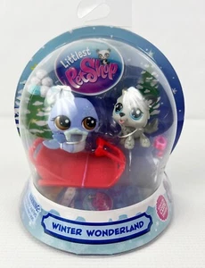 Globo de nieve Littlest Pet Shop LPS WINTER WONDERLAND #17 morsa #20 lobo con código - Imagen 1 de 4