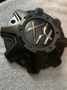 KX Wheels Flat Black Custom Wheel Center Cap Caps # A0104 - Picture 1 of 5