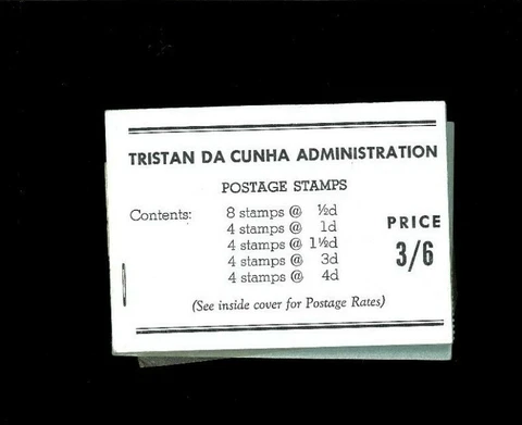 Tristan da Cunha SG Booklet #1b. Cat.345.00. Better Item Cover