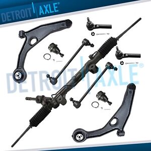 9pc Rack and Pinion + Lower Control Arms for Chrysler 200 Sebring Dodge Avenger