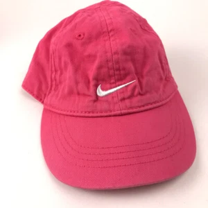 Nike pink cotton white swoosh infant hat - Picture 1 of 4