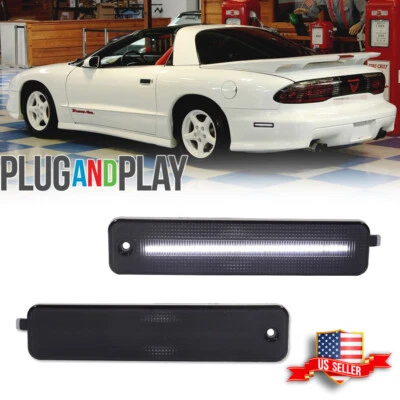 2X Luces de señalización laterales traseras LED blancas ahumadas para 93-02 Pontiac Firebird Trans AM Foto 1 de 4