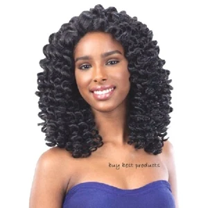 Freetress Equal Wand Curl Synthetic Curly Lace Front Hair Wig - Bubble Wand - Picture 1 of 12