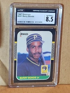1987 Donruss Barry Bonds #361 RC Rookie Pittsburgh Pirates Giants CGC 8.5 - Picture 1 of 2