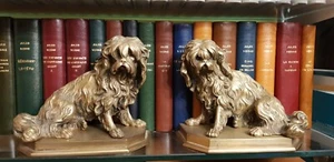 SERRE LIVRES EN BRONZE SUR SOCLE EN LAITON - Photo 1/8