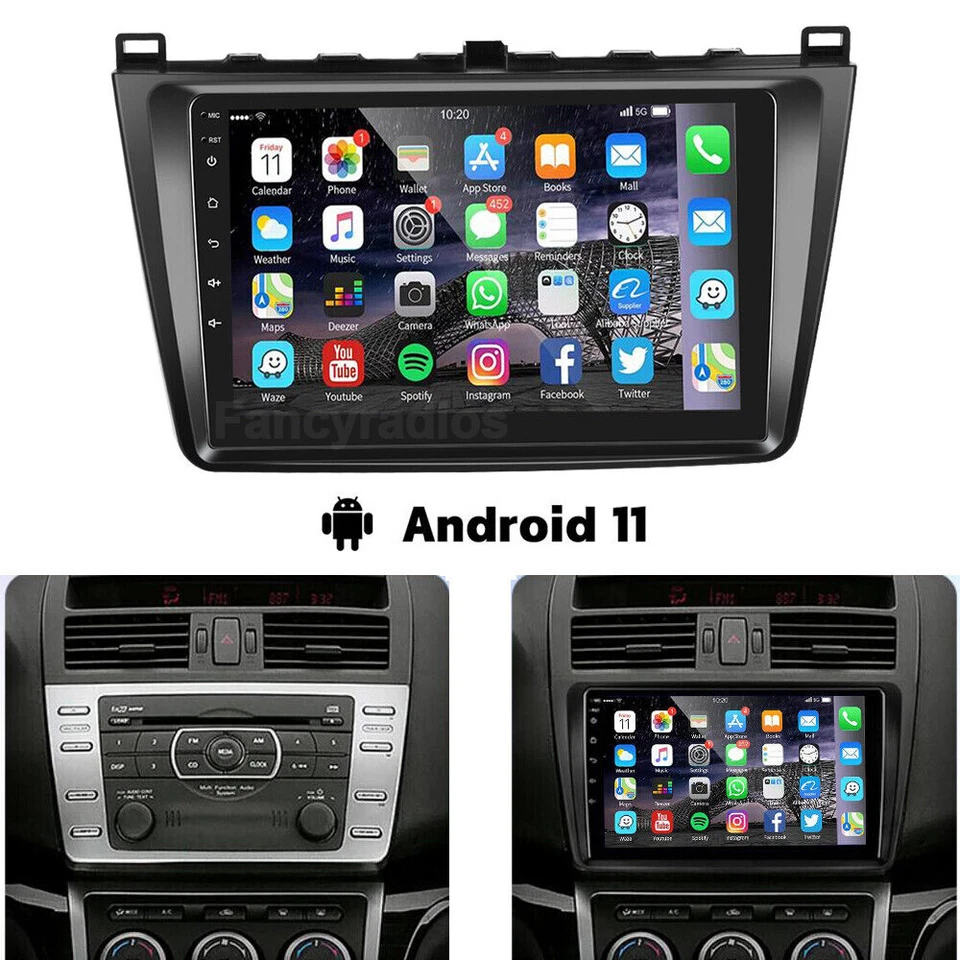Android 11 2Din For 2007-2012 Mazda 6 Car Stereo GPS Radio FM WIFI Bluetooth MP5 - Image 1 of 4