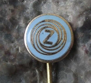 Antique CZ Weapons Pistols Rifle Gun Factory Czechoslovakia Light Blue Pin Badge - Picture 1 of 2