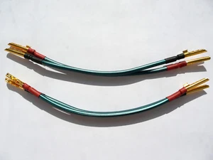 Neotech Bi-Wiring Speaker Jumper Cable Pair NES-5005 Pure Copper Banana Plugs - Picture 1 of 7
