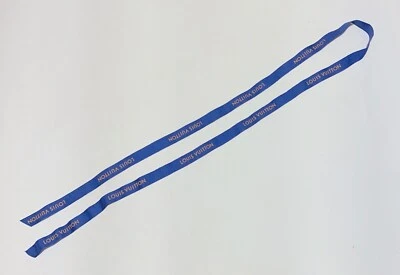Louise Vuitton LV Logo Blue Ribbons Gift Wrapping Authentic Designer Brand Theme - Image 1 of 2