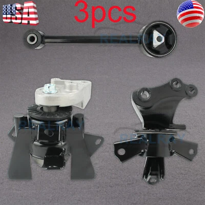 3pcs Engine Motor Mount For 2014-2022 Mitsubishi Mirage / G4 Auto. Transmission - Image 1 of 4