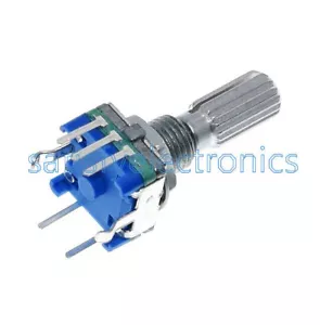 5 Stück EC11 Drehgeber mit Schalter Audio Digital Potentiometer 20 mm Griff - Bild 1 von 3