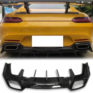Labio de parachoques difusor trasero de fibra de carbono GT GTS para MB AMG GT R Style - Imagen 1 de 17