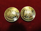 Conchos: Mexican Unpeso Pair Real Coin 72% Silver, 1930'S-40'S, Post And Screw
