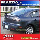 03-09 Mazda 3 4 Door Sedan Rear Tail Trunk Lip Spoiler Primer Unpainted ABS
