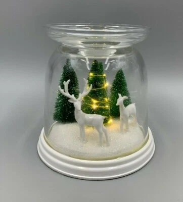 Bath & Body Works Light Up Reindeer Deer Stag Winter Candle Pedestal Cloche 26 - Image 1 of 4