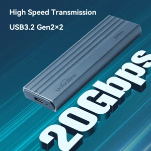 USB 3.2 GEN 2x2 M.2 NGFF+NVMe SATA Adapter Externes 4TB SSD Gehäuse Case 20 Gbps - Bild 1 von 12