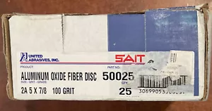 SAIT 2A A/O FIBER SCHEIBEN, 5" X 7/8", 100ER KÖRNUNG, STCK 25, TEILENR. 50025 - Bild 1 von 4