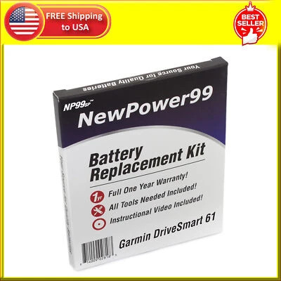 Kit Batería para Gar min DriveSmart 61 y DriveSmart 61 LMT-S con Herramientas, Vide... Foto 1 de 4
