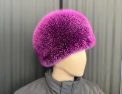 Sombrero púrpura piel de zorro azul sombra (pieles saga) (unisex) Foto 1 de 4
