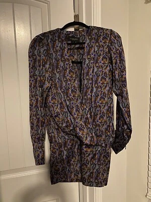 Mini Camisa Vestido Jill Stuart 100% Seda Manga Larga Talla 2,  Foto 1 de 4