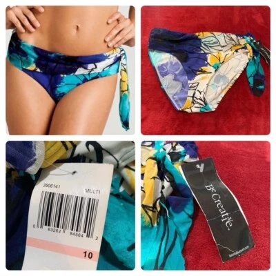 NEW! Women's Be CreatiYe Swim Bottoms Size 10 Multi color - Imagem 1 de 4