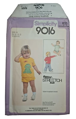 Simplicity 9016  Infant Bottoms & Top Size 6 M -2 Sewing Pattern Envelope Damage - Image 1 of 4