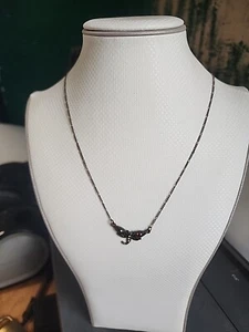 Vintage style copper tone 1928 Dragonfly insect w/ rhinestones on 18" necklace - Picture 1 of 7